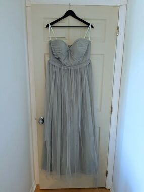 Boutique 1861 Strapless Eucalyptus Green Tulle Bridesmaid Dress